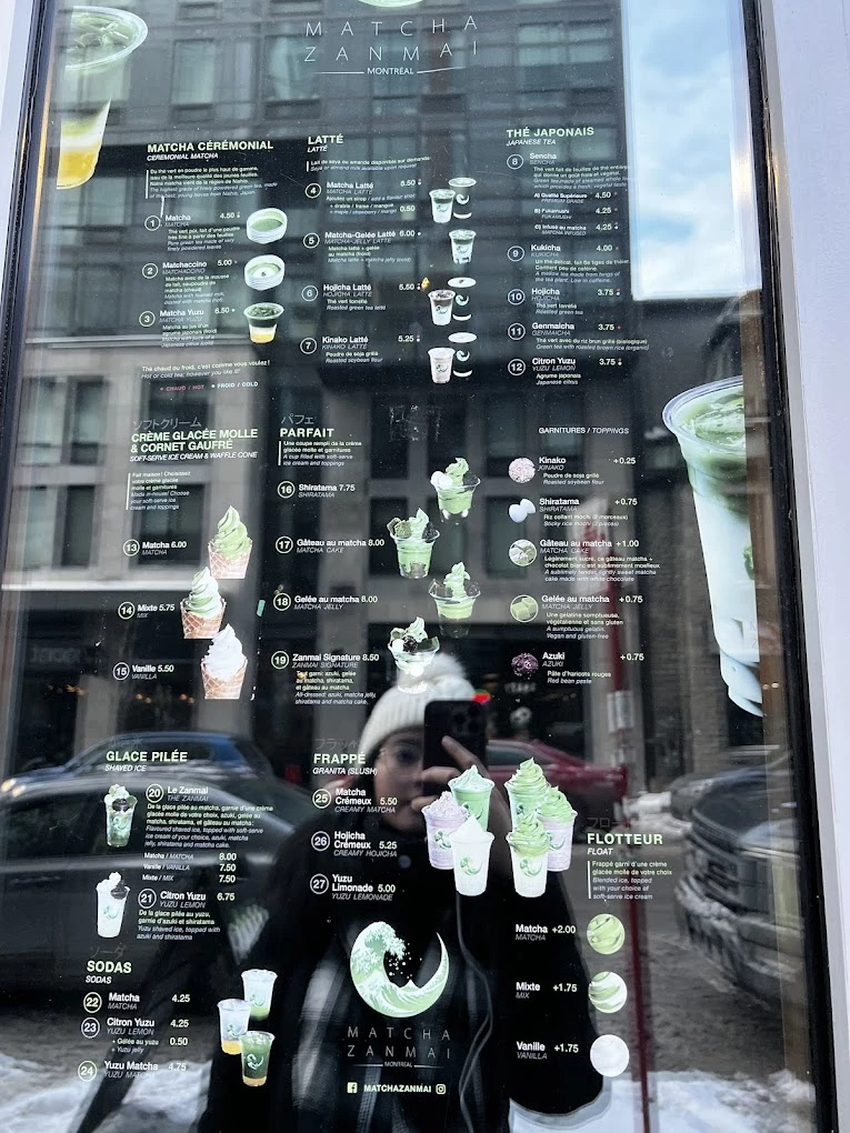 MATCHA ZANMAI menu 1